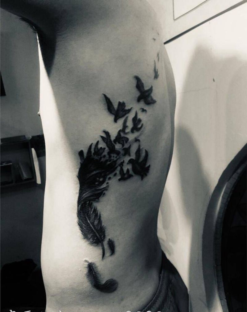 羽化飞燕纹身图片