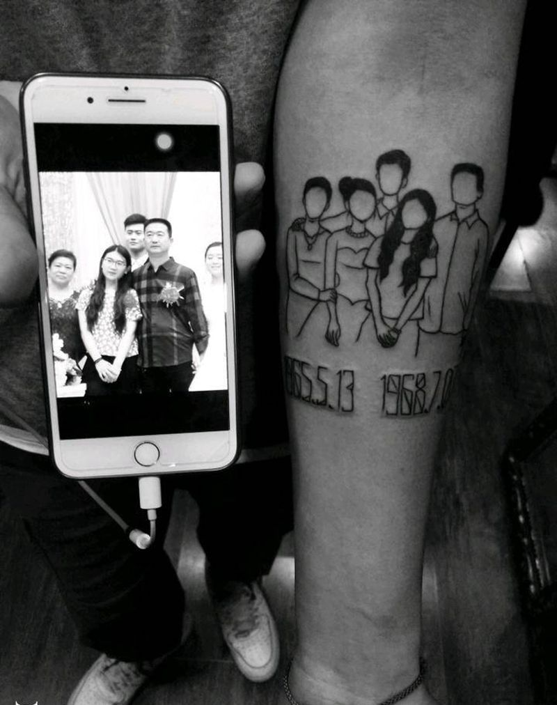 全家福纹身图片