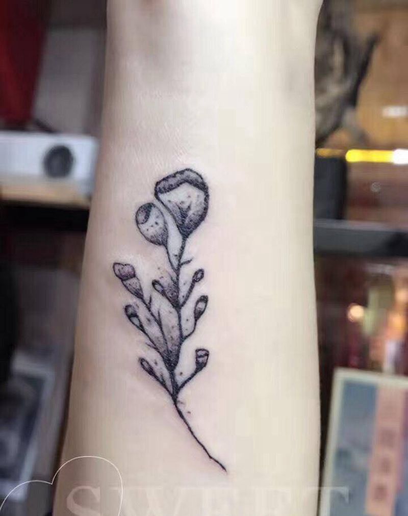 美女刺滴小可爱纹身图片