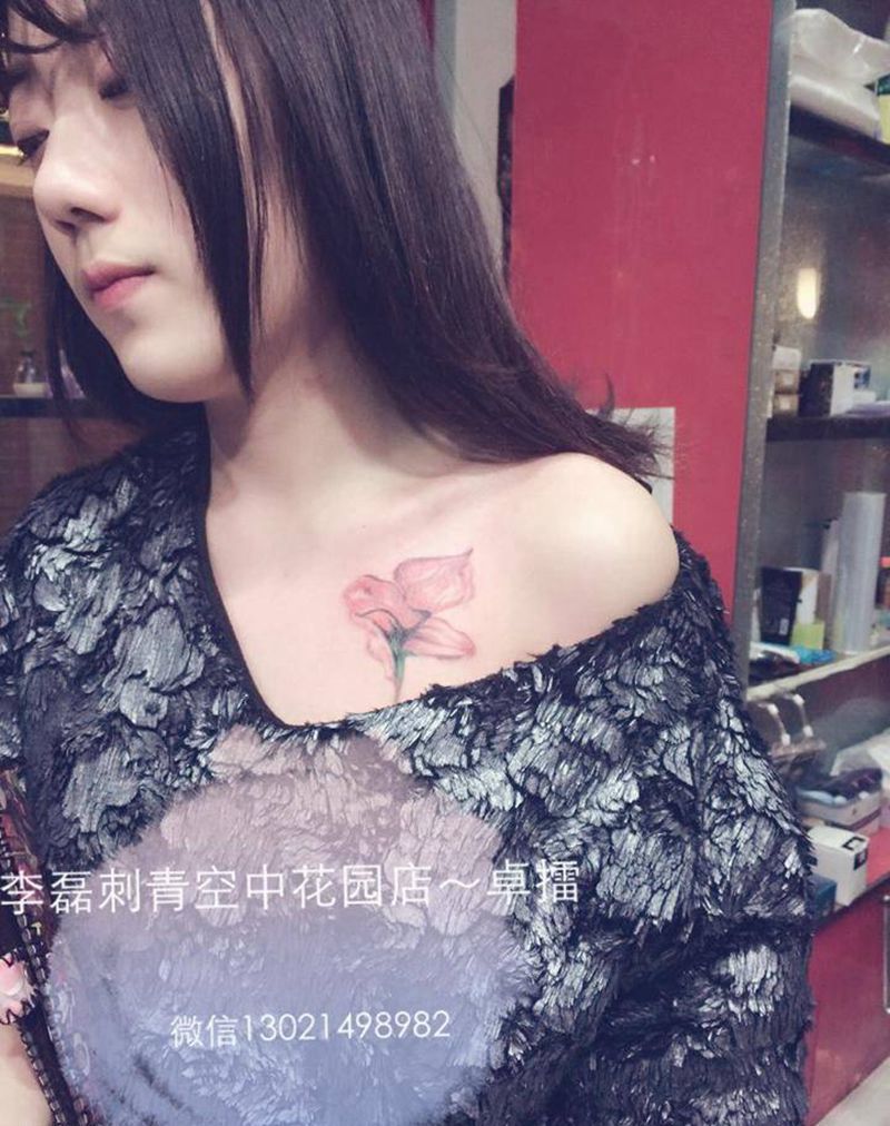 小清新花纹身图片