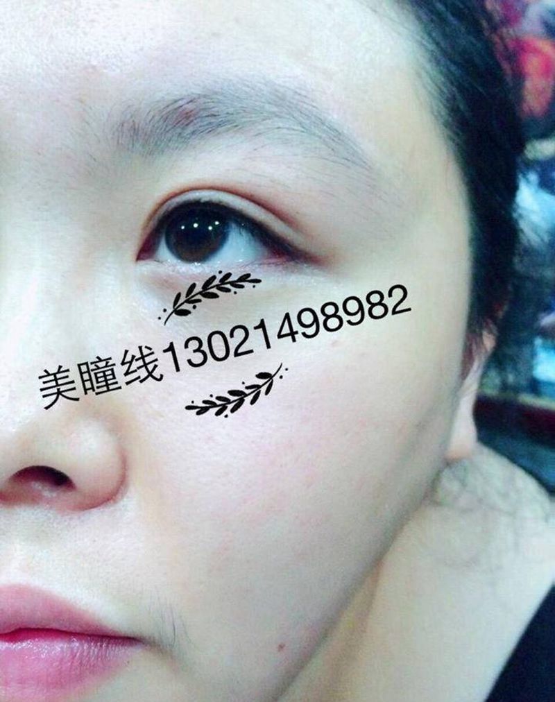 美瞳线～擂子作品纹身图片