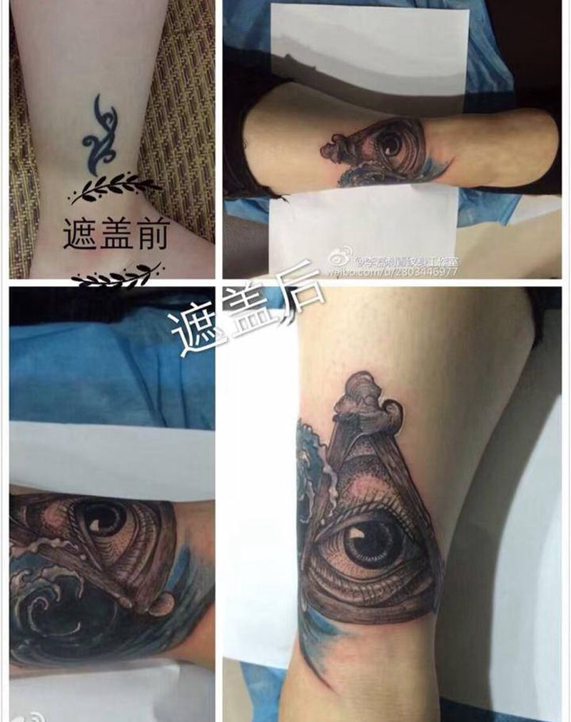 遮盖纹身图片