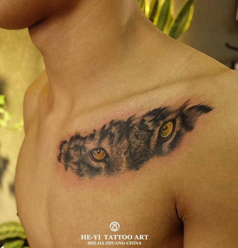 虎（遮盖）纹身图片