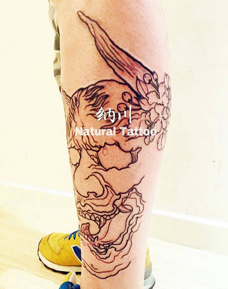 只割线的般若未完成纹身图片