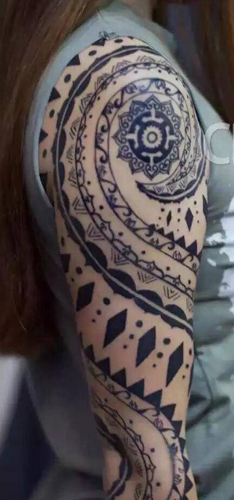 蒙古元素图腾纹身图片