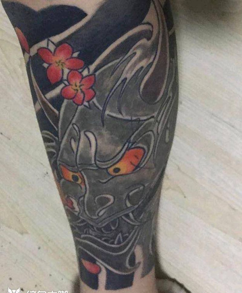 旧纹身补色，圆针修改纹身图片_腿部纹身图案