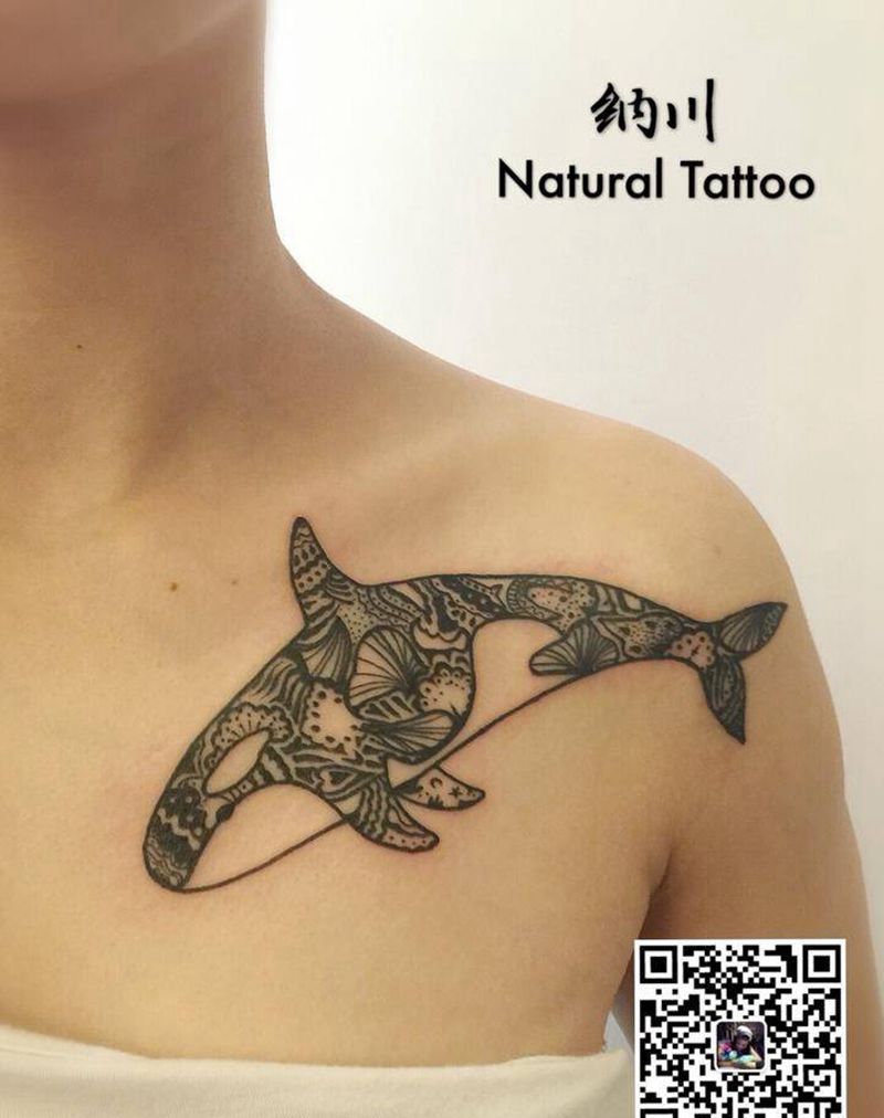 虎鲸，客人的买家秀纹身图片