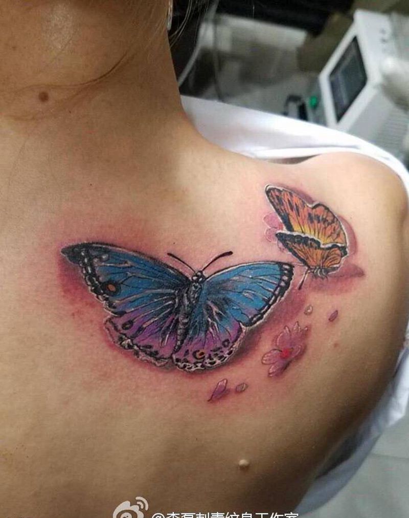 3D蝴蝶纹身图片