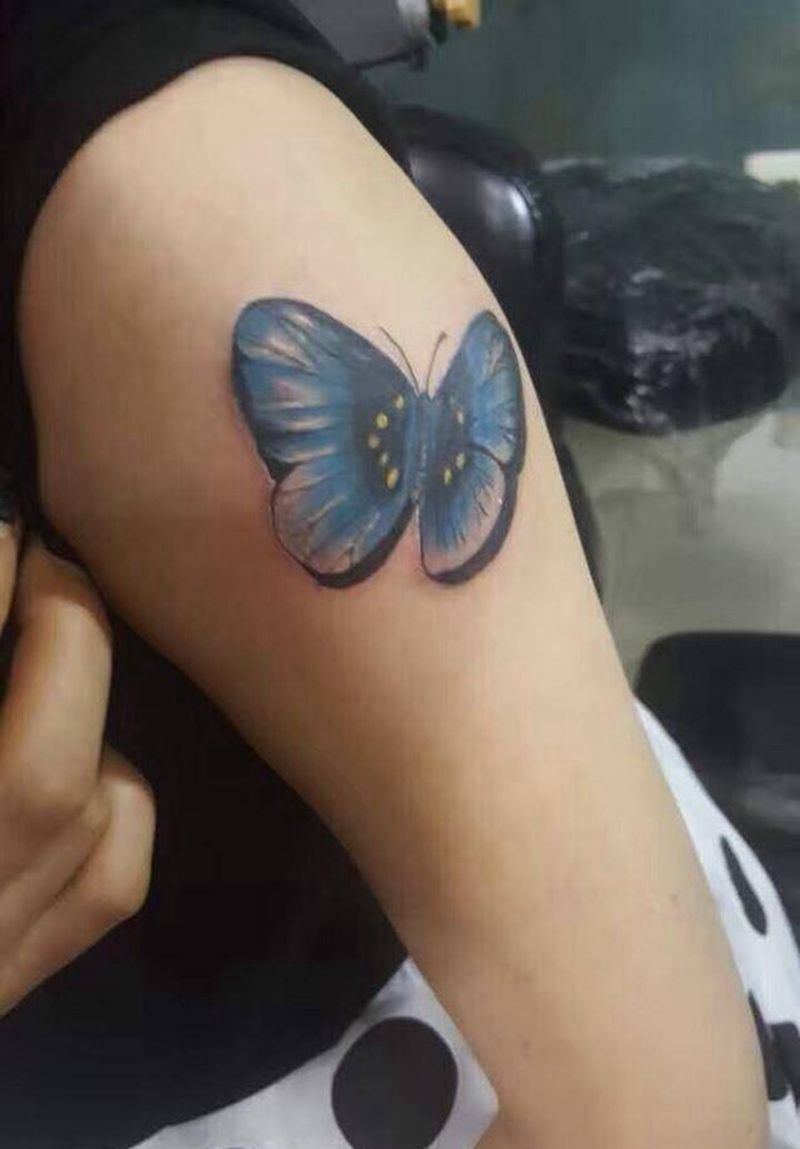 凉爽一夏，蝴蝶纹身图片