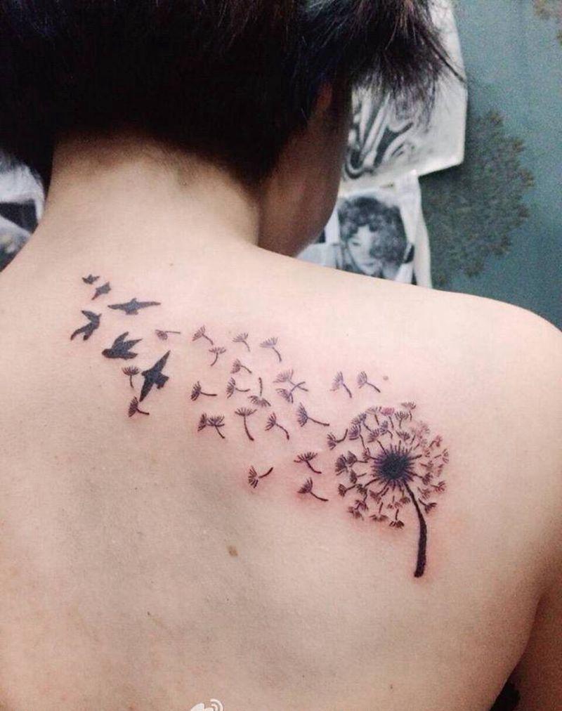 蒲公英纹身图片