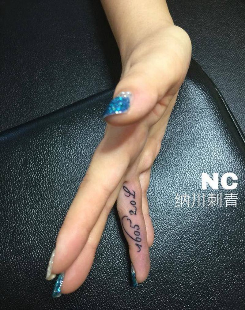 情侣小清新纹身图片