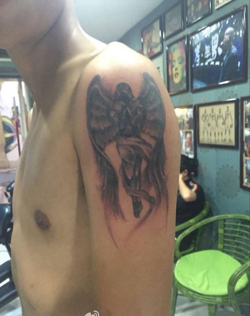 店内作品：第一张李磊作品纹身图片