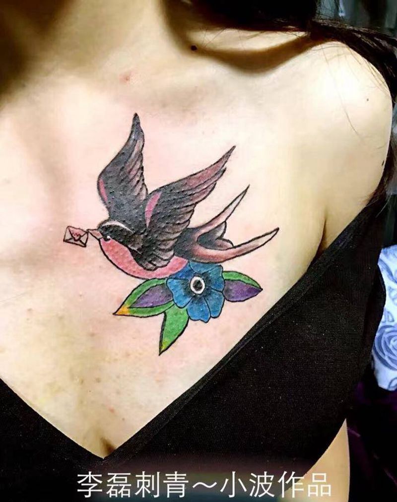 情鸟纹身图片