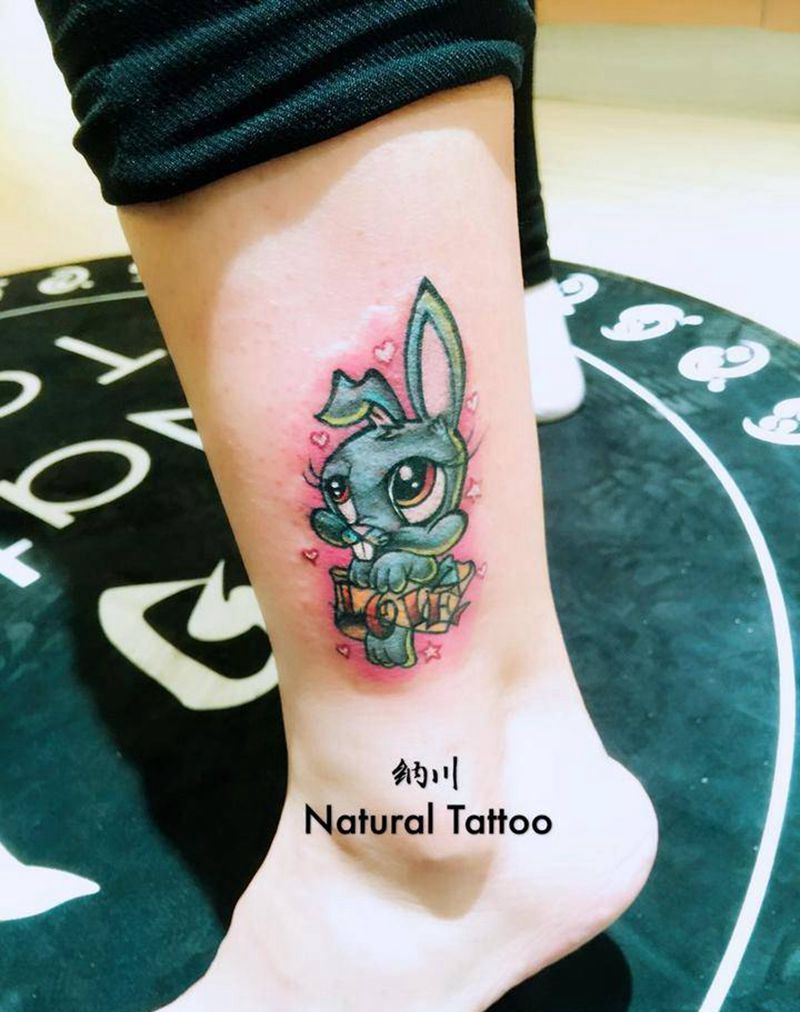 小兔子纹身图片