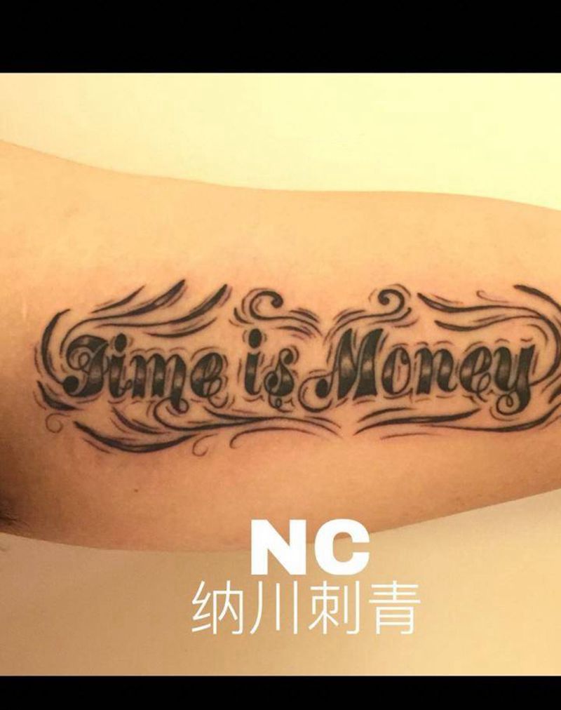 花体英文纹身图片