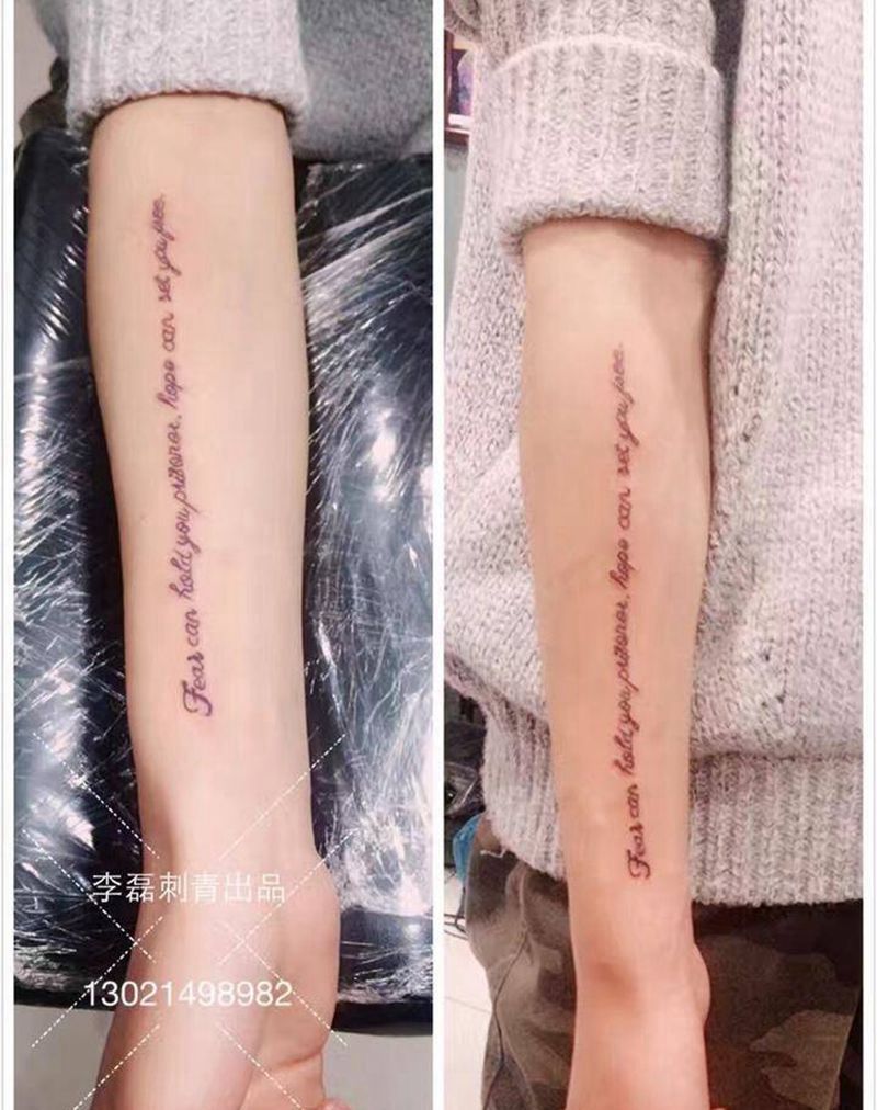 小臂英文纹身图片