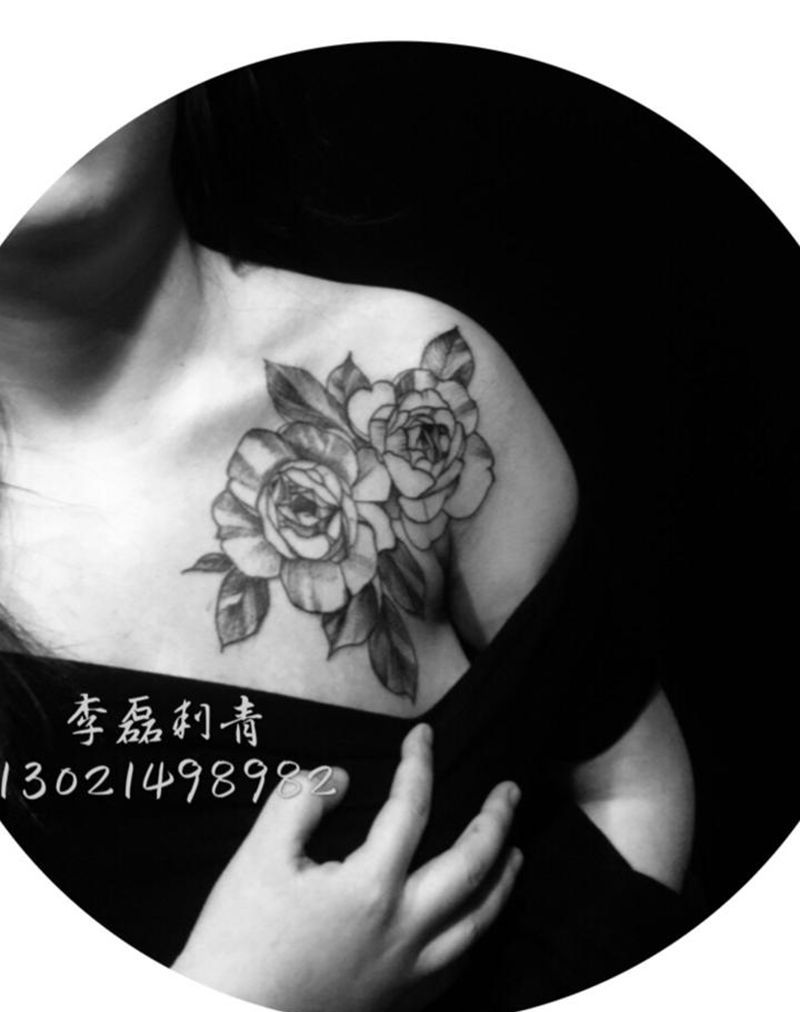 素花啦纹身图片