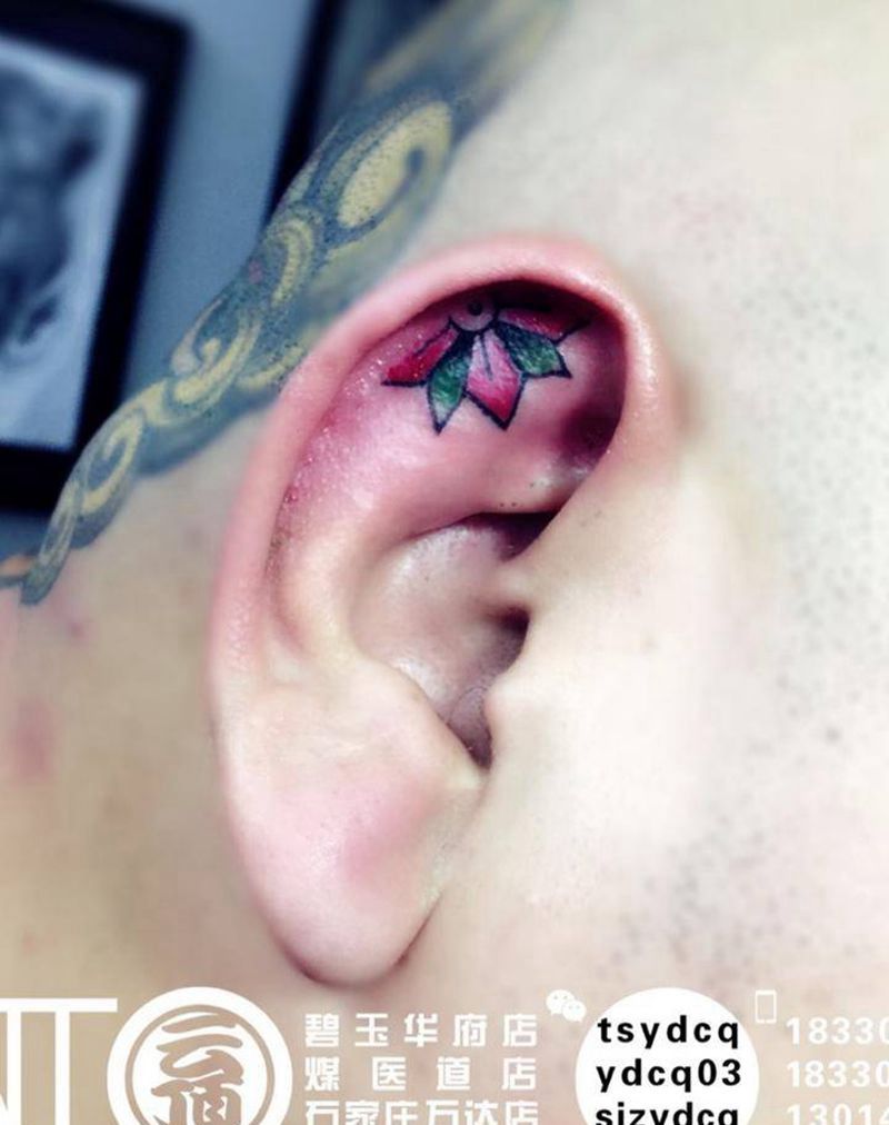 小花纹身图片_成品欧美原创植物纹身图案