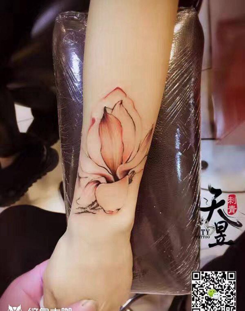话花一朵纹身图片