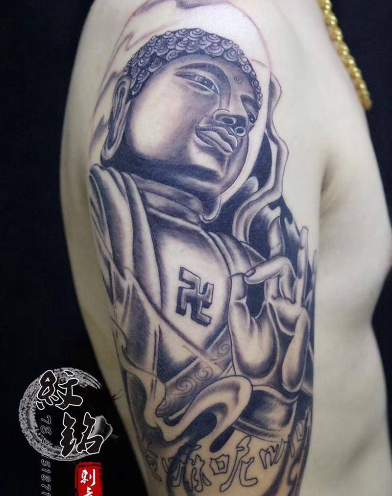 大臂如来纹身图片