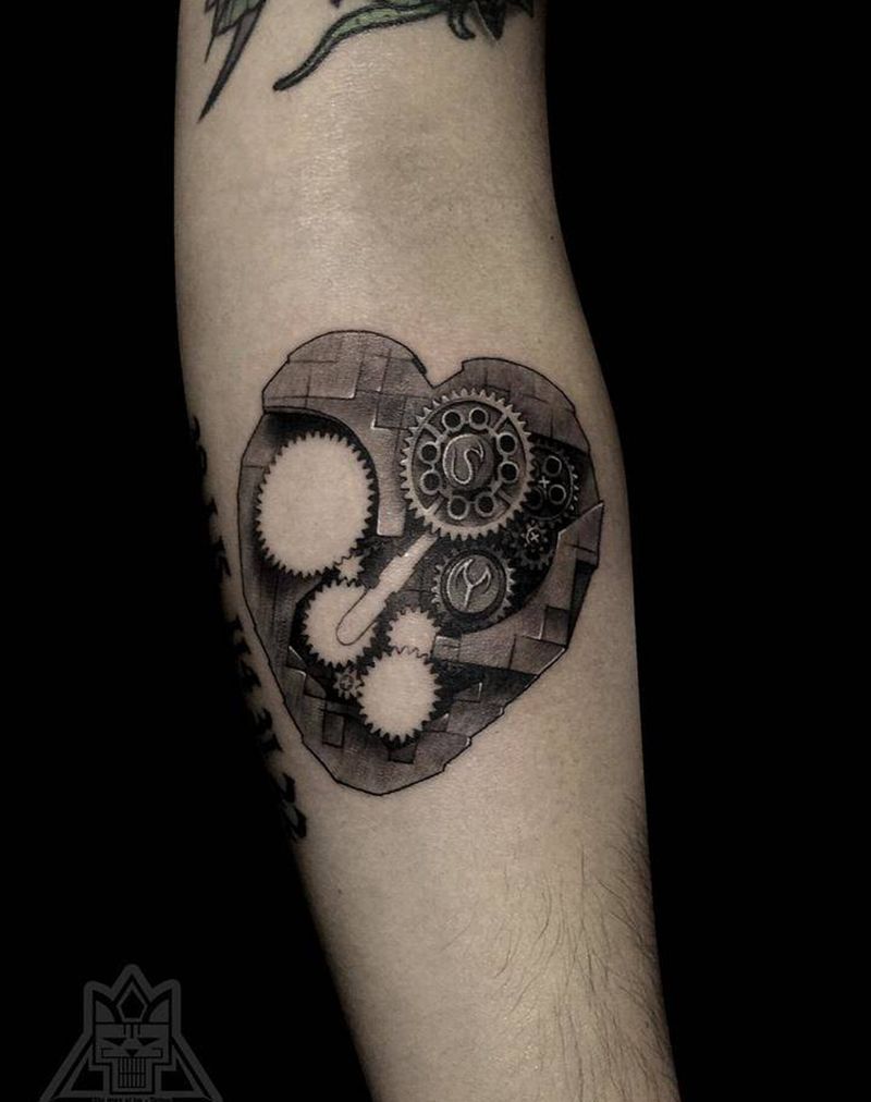 谁也缺不了谁纹身图片_成品手臂写实欧美静物原创几何纹身图案