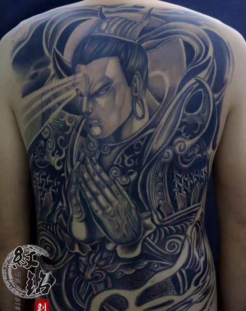 二郎神君纹身图片
