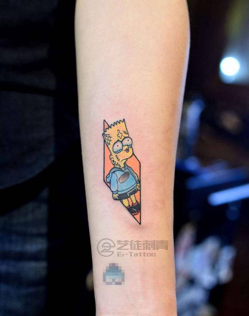 辛普森纹身图片_手臂纹身图案