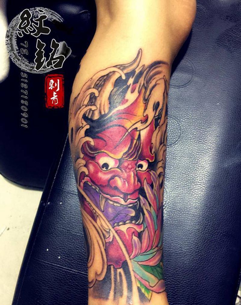 包小腿纹身图片