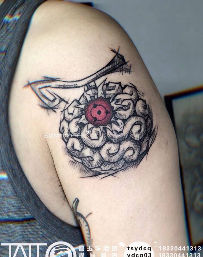 写轮眼恶魔果实纹身图片