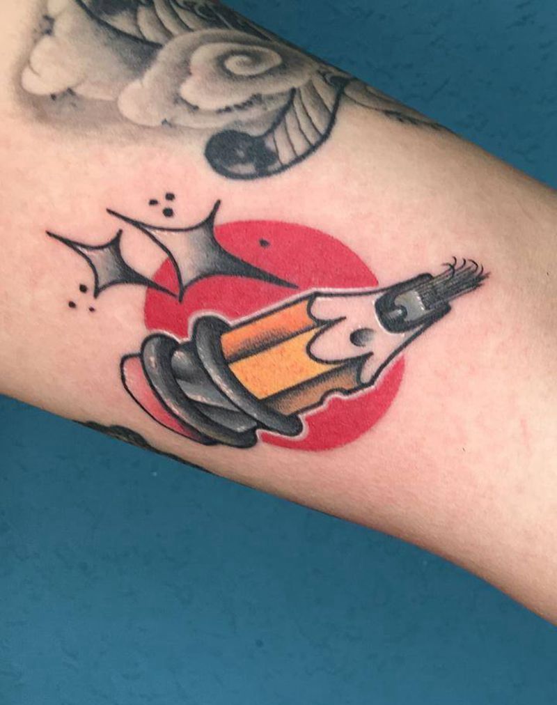 铅笔纹身图片_手臂纹身图案