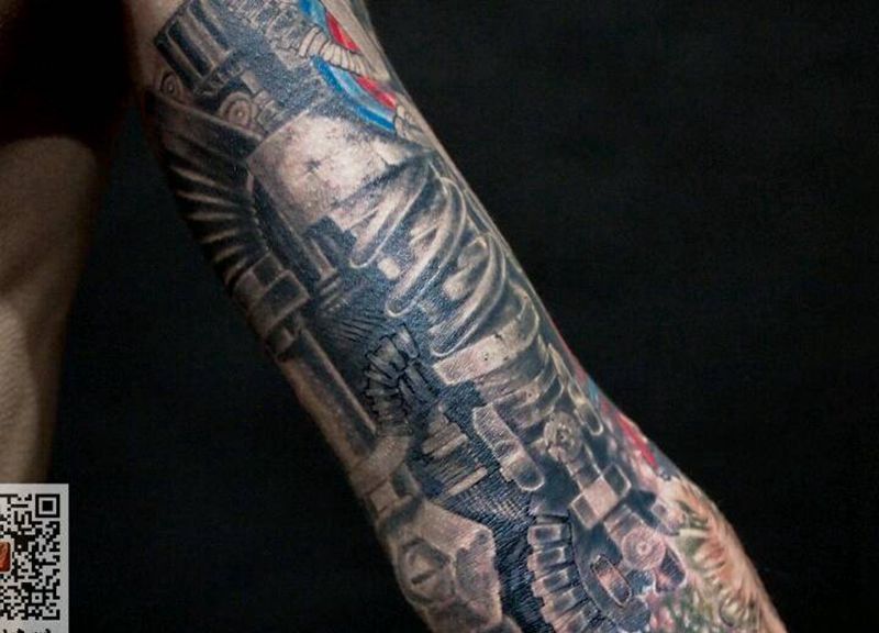 原创机械臂纹身图片