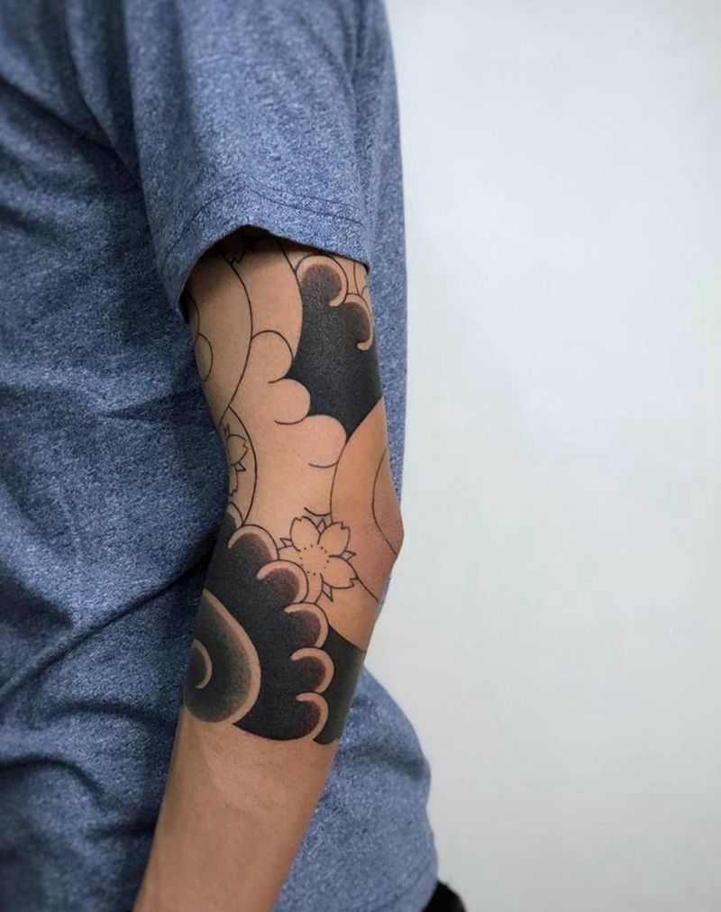 圆三雾面纹身图片_老传统纹身图案