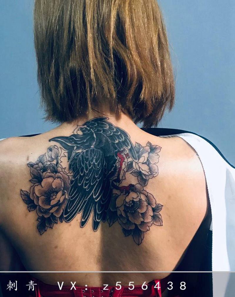 遮盖纹身图片_背部纹身图案