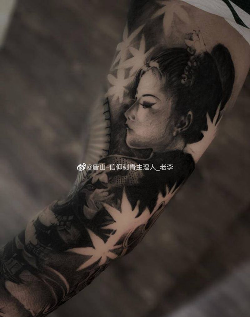 i富士山下纹身图片_欧美写实纹身图案