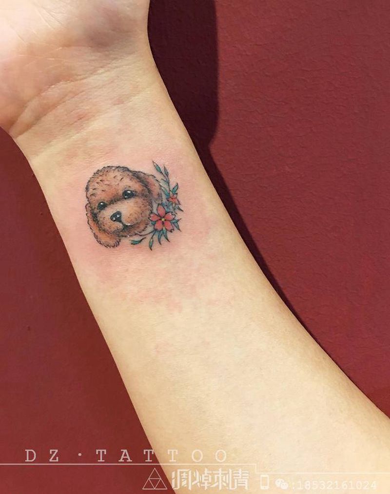 狗狗纹身图片_手臂纹身图案