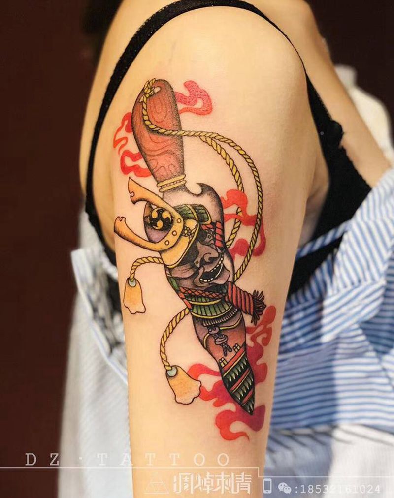 日式彩图纹身图片_手臂纹身图案