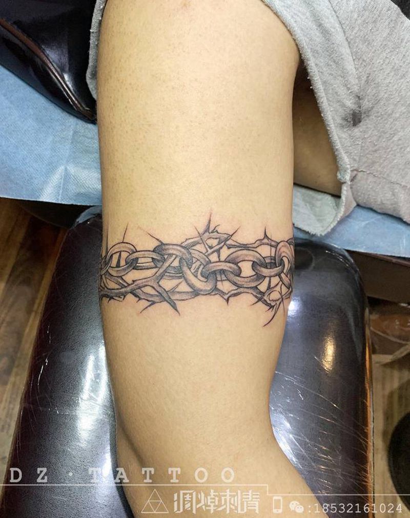 臂环纹身图片_手臂纹身图案
