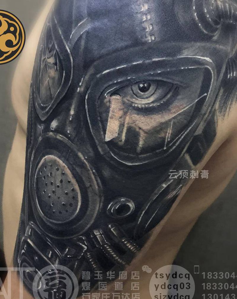 写实暗黑女郎纹身图片_手臂欧美写实New School欧美女郎纹身图案