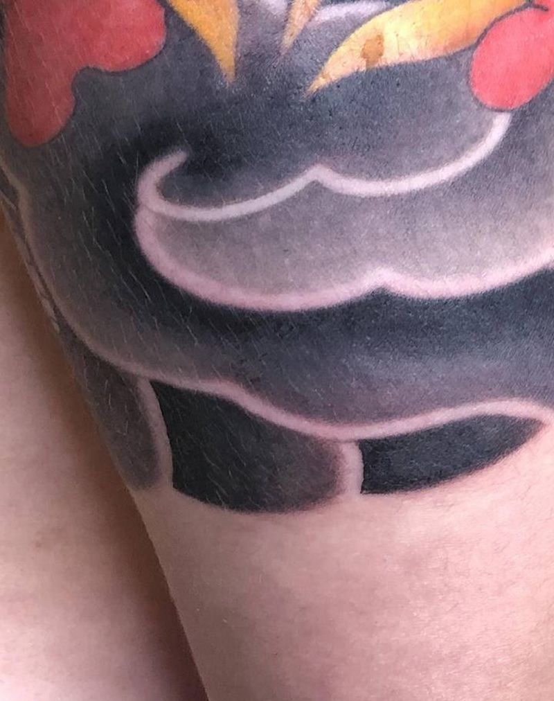 雾面纹身图片_手臂腿部老传统新传统纹身图案