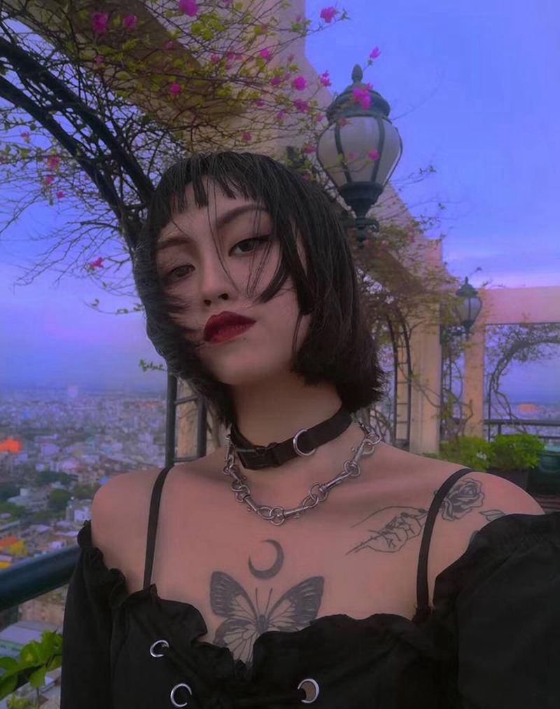 买家秀纹身图片_胸部手臂Old School图腾纹身图案