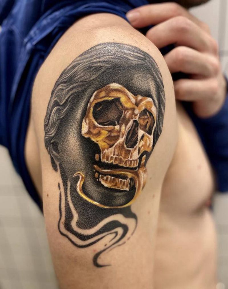 金面维纳斯客户恢复反馈纹身图片_手臂欧美写实纹身图案