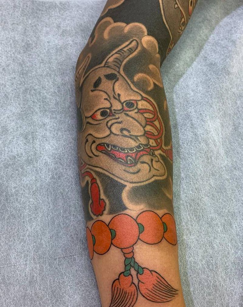 手串纹身图片_手臂老传统纹身图案