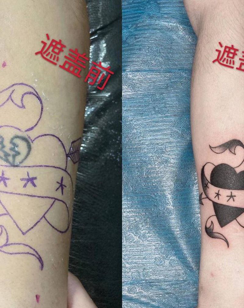 小遮盖纹身图片_腿部纹身图案