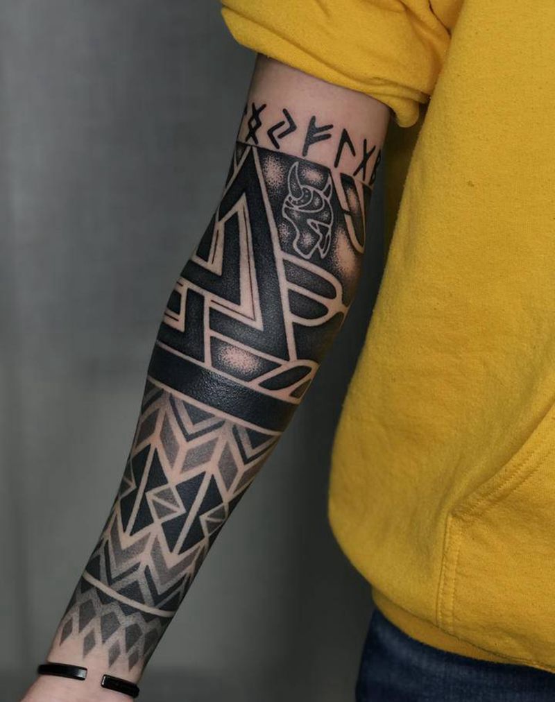 维京臂环纹身图片_手臂图腾纹身图案