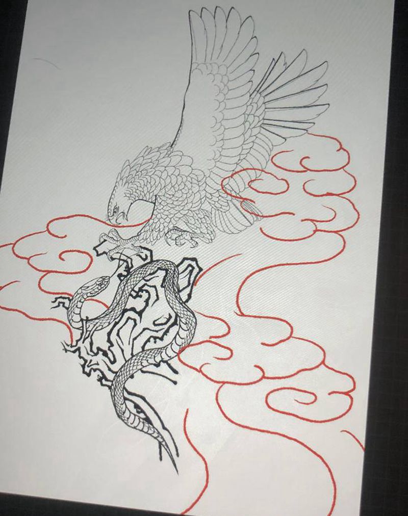 稿子纹身图片_手臂腿部老传统新传统纹身图案