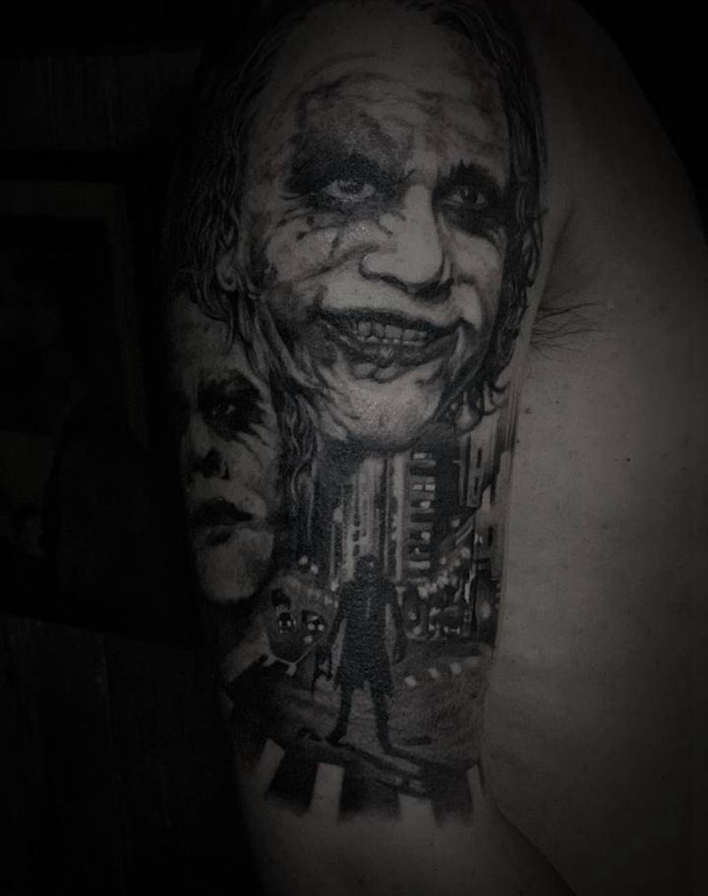 希斯莱杰纹身图片_欧美写实纹身图案