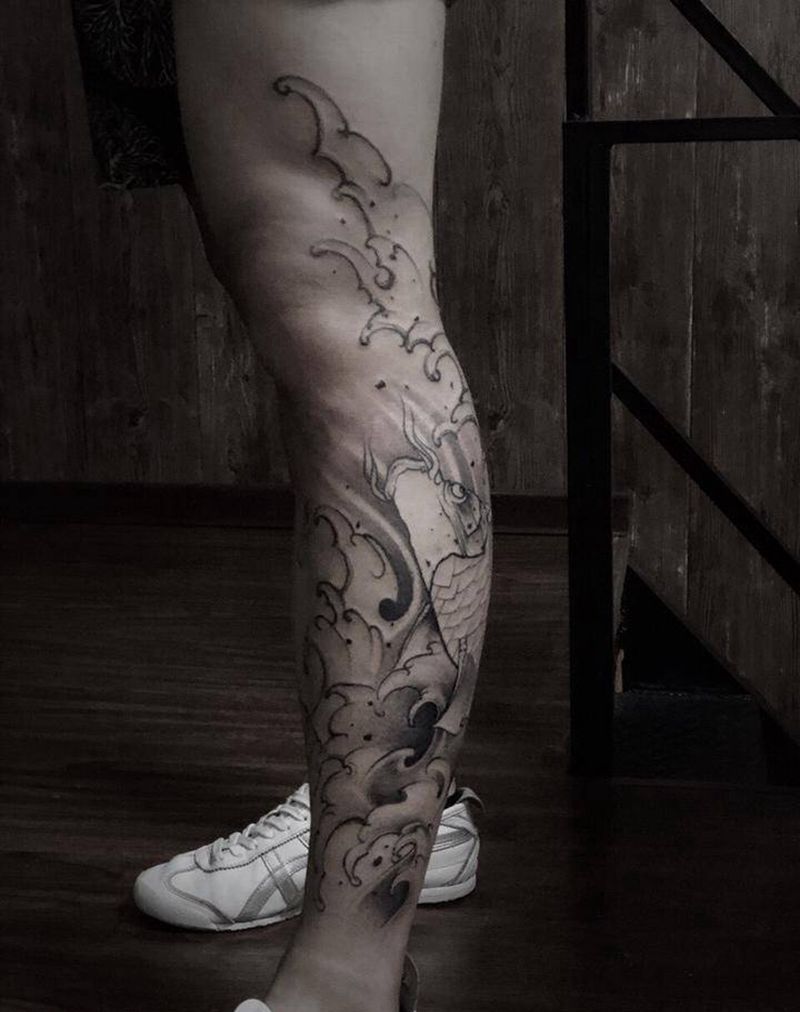 未完成纹身图片