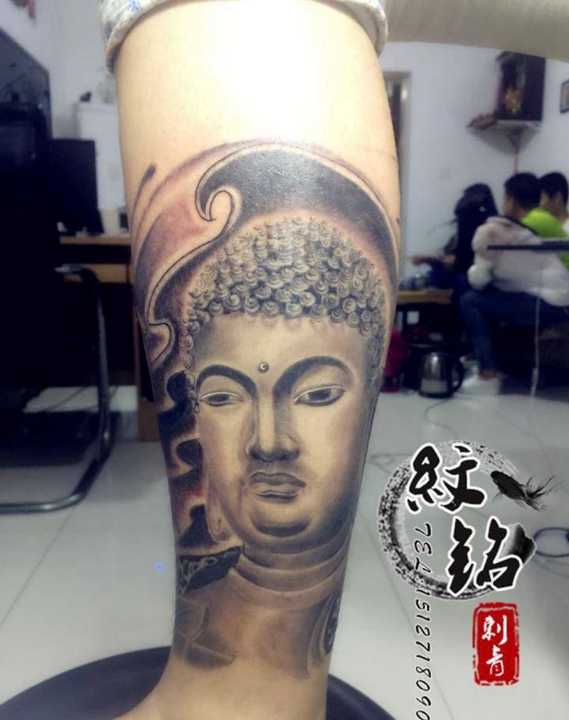 包小腿纹身图片