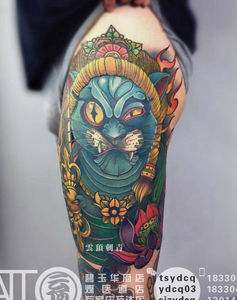 不动猫 老纹身修改纹身图片