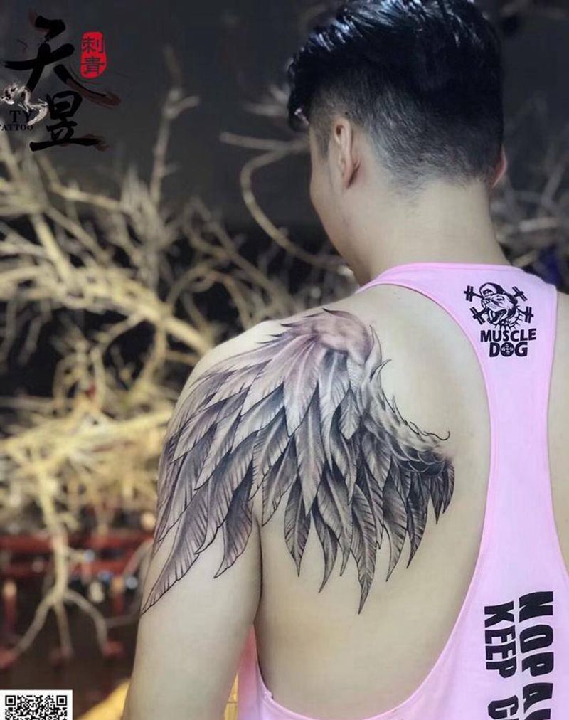 天使之翼纹身图片